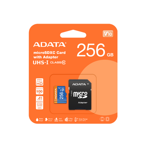 MEMORIA MICRO SD ADATA V10 HD | 256GB