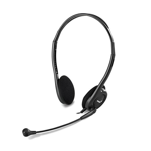HEADSET GENIUS HS-200C ALÁMBRICO 2 CONECTORES DE 3.5MM 31710151100 NEGRO