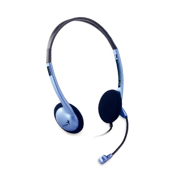 HEADSET GENIUS HS-02B ALÁMBRICO 3.5MM 31710037100 NEGRO / AZUL