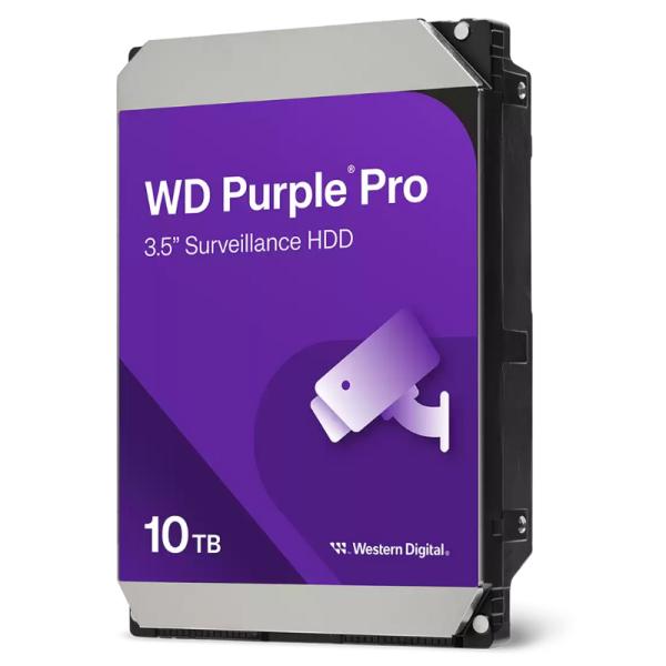 HD INTERNO 10TB WESTERN DIGITAL WD102PURP 3.5 PULG SATA III 512MB/S 7200 RPM CACHE SURVEILLANCE MORADO