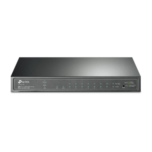 SWITCH TP LINK SG2210P(UN) 8 PUERTOS POE+ 2 RANURAS SFP 10/100/1000 MBPS ADMINISTRABLE NEGRO
