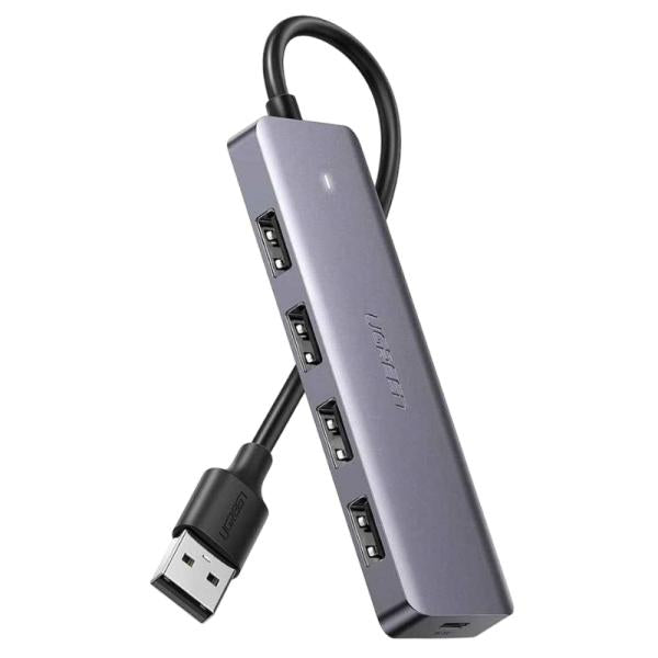 HUB UGREEN CM219 5 EN 1 USB-A 4 PUERTOS USB-A Y 1 PUERTO USB-C 5GBPS 50985 GRIS