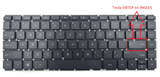 TECLADO HP COMPAQ  14AB 14AL 14-AV 14-AB000 14-AL000 14-AB100 14-AB200 14-AV000 ESQUINA REDONDA SIN FRAME