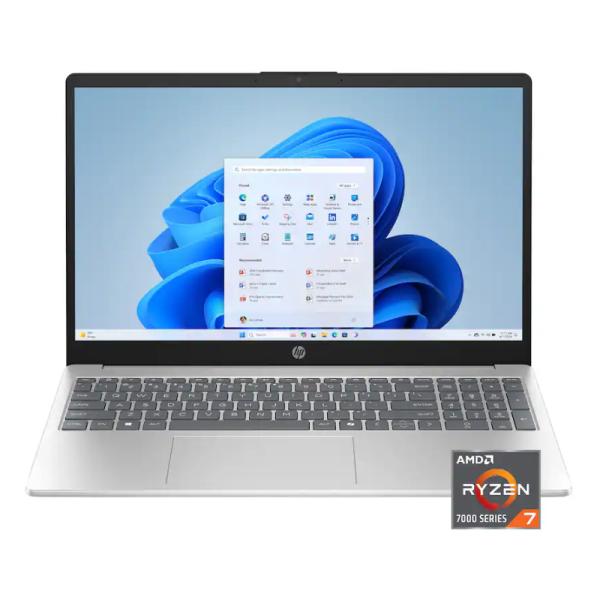 LAPTOP HP 15-FC0027CA INGLES 15.6 PULG TOUCH AMD RYZEN 7 7730U 16GB RAM DDR4 512GB SSD WIN 11 HOME D96E6UA#ABA PLATEADO