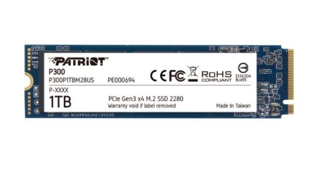 UNIDAD SSD PATRIOT P300 2280 PCIe Gen3 x NVMe