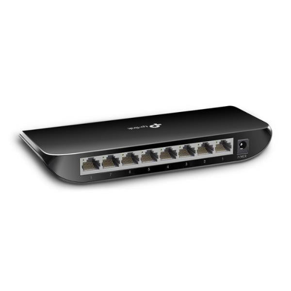 SWITCH TP LINK TL-SG1008D 8 PUERTOS GIGABIT 10/100/1000 MBPS NO ADMINISTRABLE NEGRO