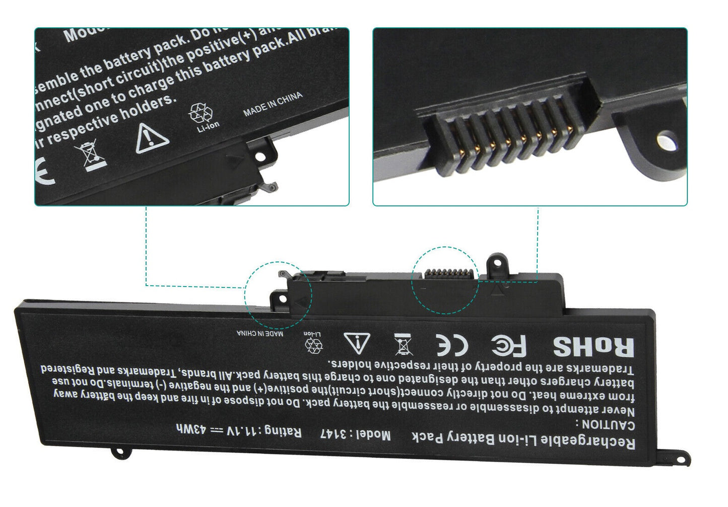 BATERIA DELL INTERNA INSPIRON 11 3147 3148 3152 13 7353 7352 7347 7348 7359 | GK5KY | HOMOLOGADA