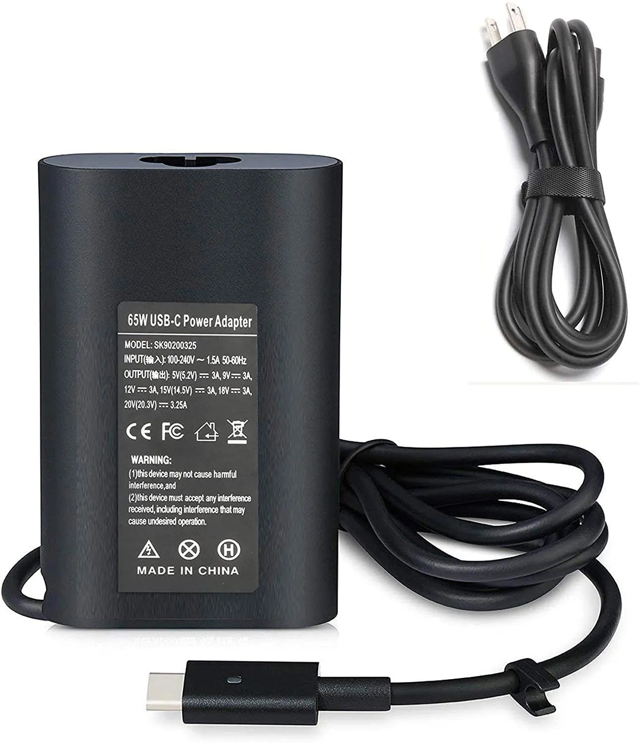 CARGADOR HOMOLOGADO DELL 65W | 20V 18V 15V 9V 5V / 3.25A 3A. 2A | TIPO C