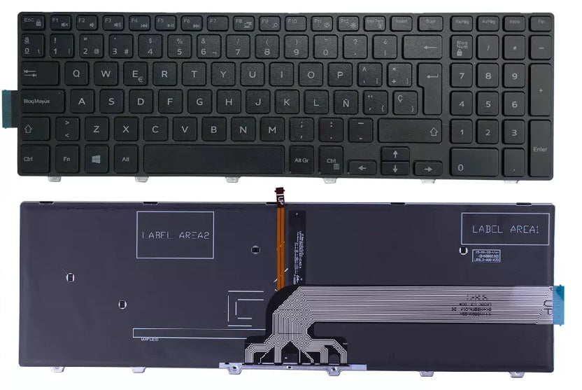 TECLADO DELL INSPIRON 15-3000 15-5000 17-5000 3541 3542 3543 5542 5545 5547 CON FRAME