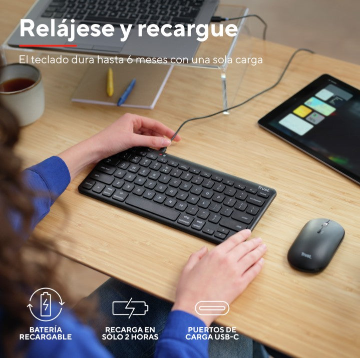 TECLADO TRUST LYRA | INALAMBRICO / BLUETOOTH | ESPAÑOL