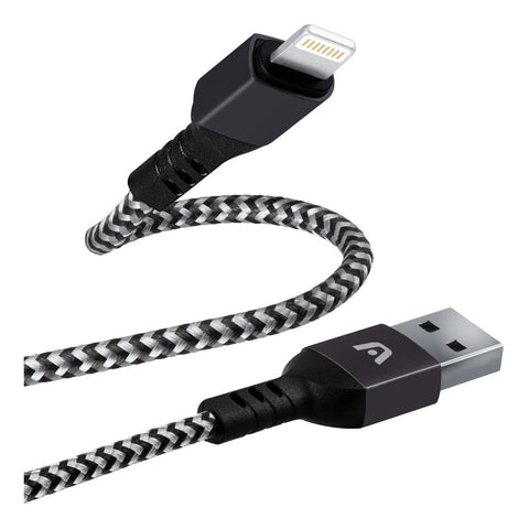 CABLE LIGHTNING A USB 2.0 DURA FORM TRENZADO DE NAILON ARG-CB-0023BK
