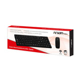 TECLADO Y MOUSE INALÁMBRICOS COMBINADOS CLÁSICOS EN ESPAÑOL ARG-KB-7436