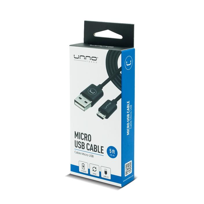 CABLE USB A MICRO USB 5 PINES DE 5 PIES UNNO