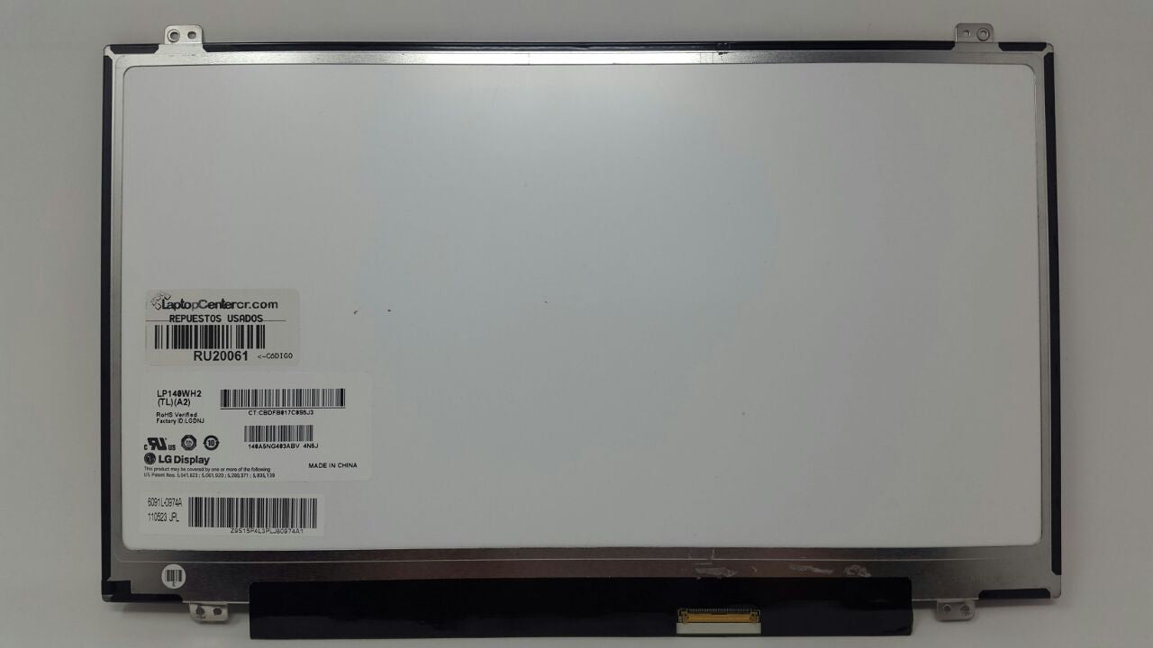 PANTALLA 14.0 LED SLIM | HD (1366x768) | 40 PINES ABAJO A LA DERECHA | TOP BRACKET |