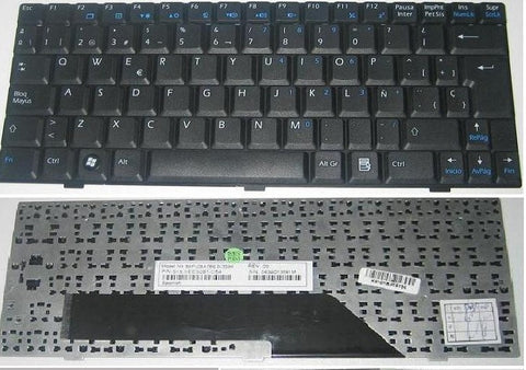 TECLADO MSI U90 U100 U110 U120 N011 U115 U123 U123H U123T NEGRO