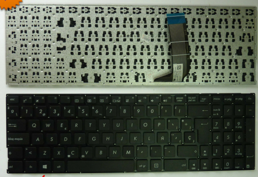 TECLADO ASUS X503 X553 X554L X555 W509L F555 W519L A555L K555Z R557L NEGRO SIN FRAME