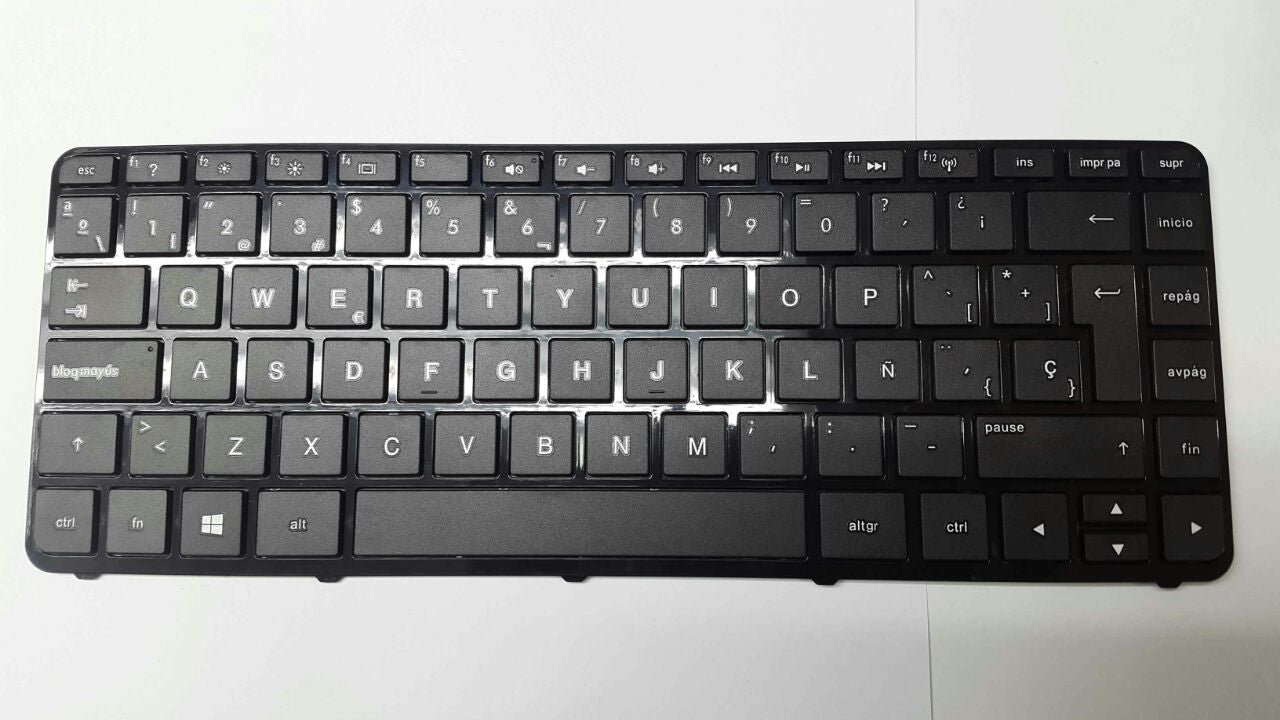 TECLADO HP COMPAQ 14-N 14-D 14-R 14-N000 14-N100 14-N200 248 G1 340 G1 345 G2 CON FRAME (2 TORNILLOS)
