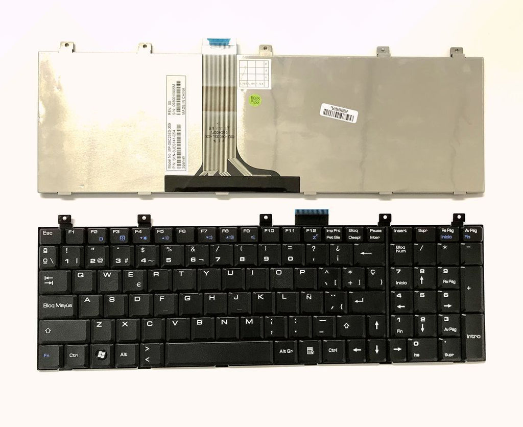 Clavier Espagnol QWERTY Original Pour MSI CR600 CR610 CR700 MS-1683 - Neuf