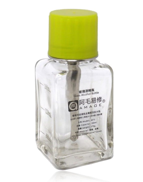BOTELLA DE VIDRIO PARA DISPENSAR ALCOHOL (M73) (180 ML)