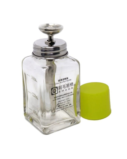 BOTELLA DE VIDRIO PARA DISPENSAR ALCOHOL (M73) (180 ML)