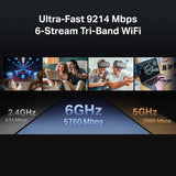 Router Wi-Fi 7 Archer BE9300 (US) de Triple Banda con Puertos Multi-Gigabit