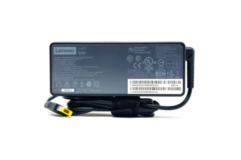 CARGADOR ORIGINAL IBM LENOVO 90W / 20V / 4.5A / CONECTOR RECTANGULAR PUNTA AMARILLA