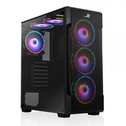 CASE GAMING  X-LION H2-520 TEMPERED  GLASS SIDE PANEL USB2.0*2 + USB3.0*1 + HD AUDIO + 3 FAN