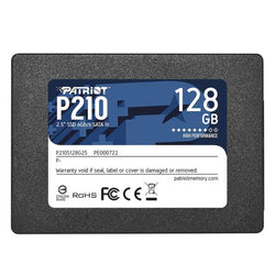 HD INTERNO SOLIDO 128GB PATRIOT P210 2.5 PULG SATA III 520MB/S / 430MB/S P210S128G25 NEGRO