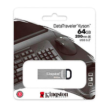 MEMORIA USB 64GB KINGSTON DATA TRAVELER KYSON USB-A 3.2 GEN 1 DTKN/64GB PLATEADO