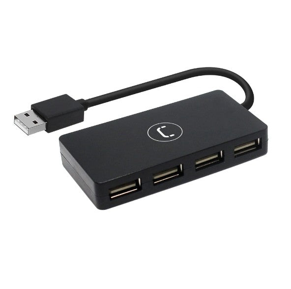 HUB UNNO 4 PUERTOS  |  USB-A 2.0 | HB1008BK