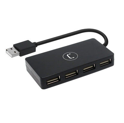 HUB UNNO 4 PUERTOS  |  USB-A 2.0 | HB1008BK