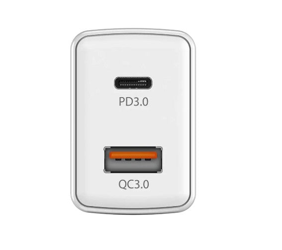 CARGADOR DE PARED GENIUS RS2 PD-20AC | 20W | 2 SALIDAS