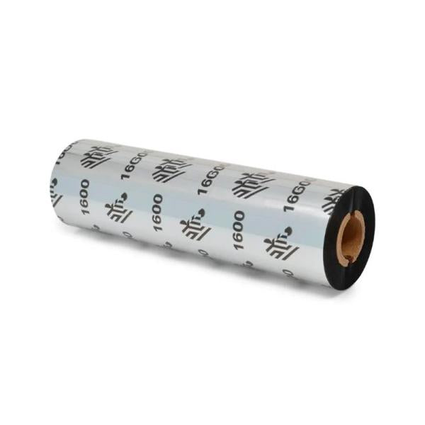 RIBBON ZEBRA CERA 4.33" X 75 NUCLEO 0.5" METROS 1600 WAX 24 UNIDADES/CAJA 01600GS11007