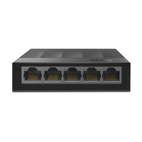 SWITCH TP LINK LS1005G 5 PUERTOS GIGABIT 10/100/1000 MBPS NO ADMINISTRABLE NEGRO