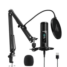 MICRÓFONO GAMING MAONO AU-PM422 USB / 3.5MM 192KHZ / 24-BIT CON PEDESTAL NEGRO
