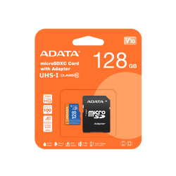 MEMORIA MICRO SD 128GB CLASE 10 ADATA AUSDX128GUICL10A1-RA1