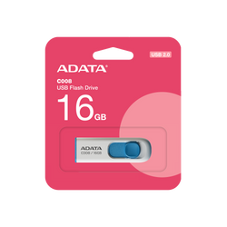 MEMORIA USB ADATA C008 | 16GB | USB 2.0 | WHITE+BLUE