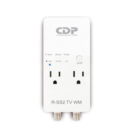 PROTECTOR DE VOLTAJE CDP R-SS2TV-WM 1800W 2 TOMAS SUPRESIÓN DE SOBRECORRIENTE Y SOBRE VOLTAJE RETARDO DE ENERGÍA SELECCIONABLE BLANCO