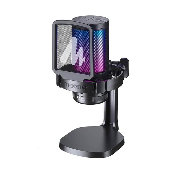 MICRÓFONO GAMING RGB MAONO DGM20S USB / USB-C NEGRO