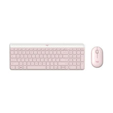 TECLADO Y MOUSE LOGITECH  MK470 SLIM COMBO MEMBRANA INALÁMBRICO 2.4 GHZ INGLÉS 920-011313 ROSADO