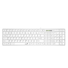TECLADO GENIUS SLIMSTAR 126 MEMBRANA ALÁMBRICO USB ESPAÑOL 31310017409 BLANCO