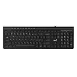 TECLADO GENIUS SLIMSTAR 230II MEMBRANA ALÁMBRICO USB ESPAÑOL 31310048401 NEGRO