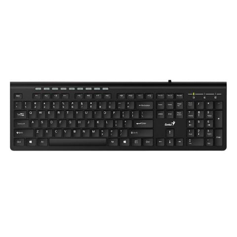 TECLADO GENIUS SLIMSTAR 230II MEMBRANA ALÁMBRICO USB ESPAÑOL 31310048401 NEGRO