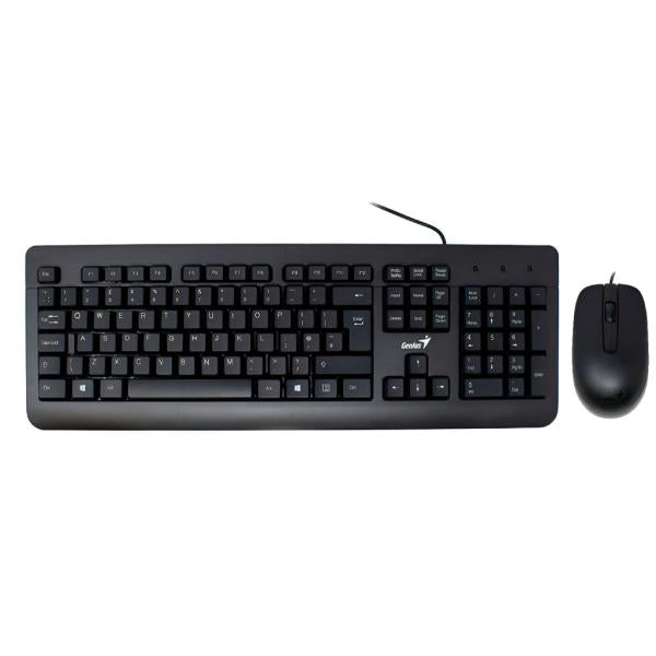 TECLADO Y MOUSE GENIUS KM-160 ALÁMBRICO USB ESPAÑOL 31330001414 NEGRO