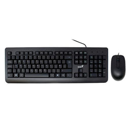 TECLADO Y MOUSE GENIUS KM-160 ALÁMBRICO USB ESPAÑOL 31330001414 NEGRO