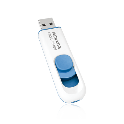 MEMORIA USB ADATA C008 | 64GB | USB 2.0 | WHITE+BLUE