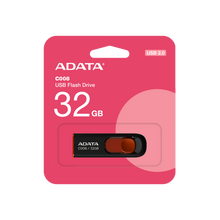 MEMORIA USB ADATA C008 | 32GB  | USB 2.0 | BLACK+RED