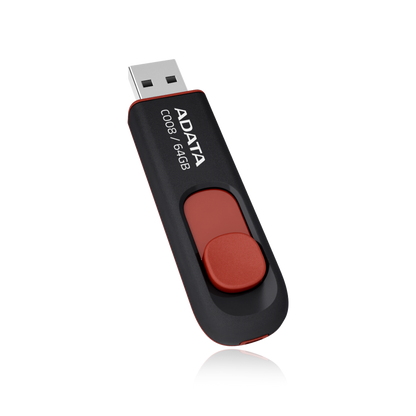 MEMORIA USB ADATA C008 | 32GB  | USB 2.0 | BLACK+RED