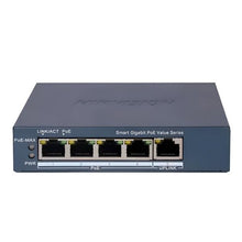 SWITCH HIKVISION DS-3E1505P-EI/M(O-STD) 4 PUERTOS GIGABIT POE / 1 PUERTO GIGABIT RJ45 ADMINISTRABLE 301802989 GRIS