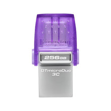 MEMORIA USB 64GB KINGSTON DATA TRAVELER MICRODUO 3C USB-A / USB-C 3.2 GEN 1 DTDUO3CG3/64GB PLATEADO / MORADO